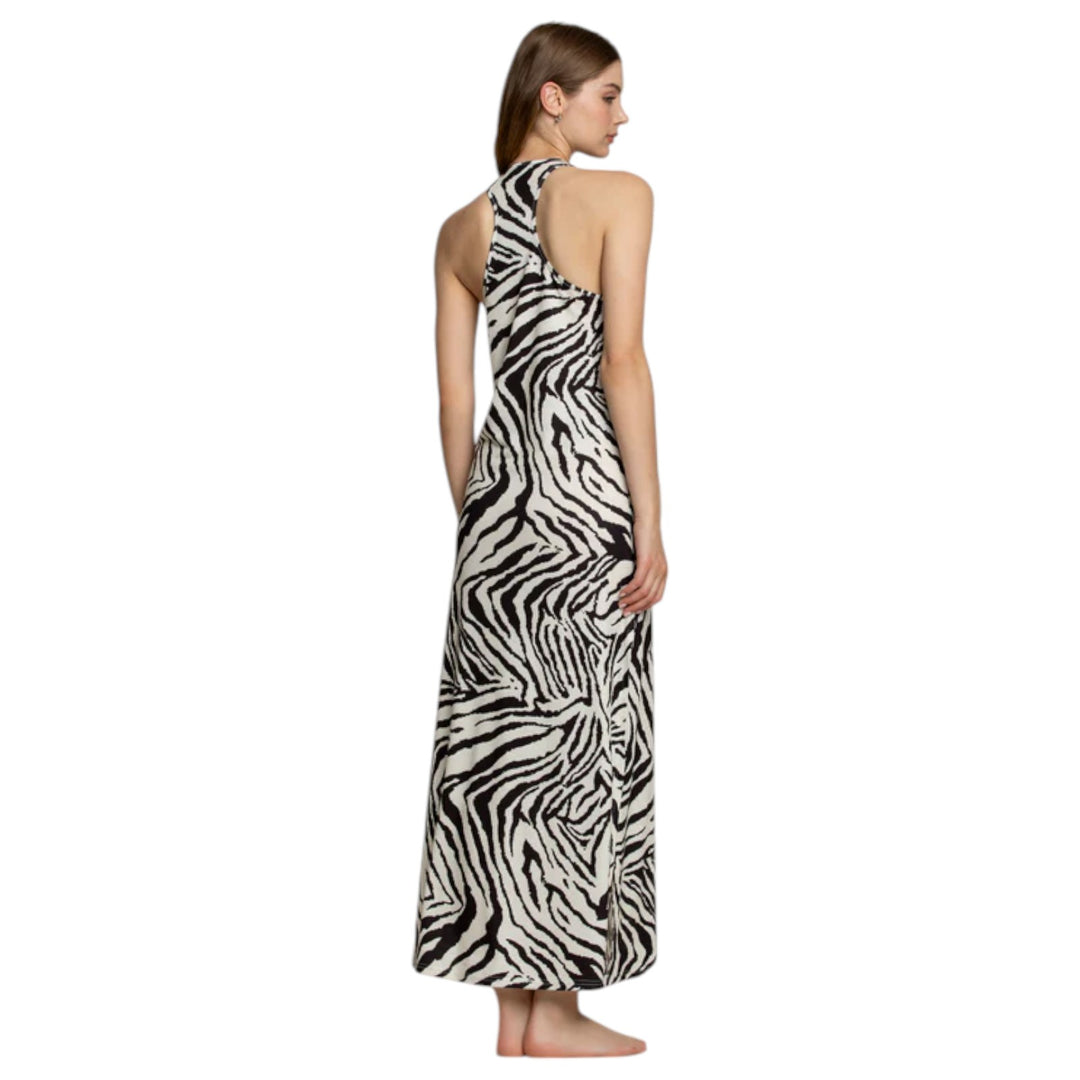 ZEBRA NIGHT LONG DRESS