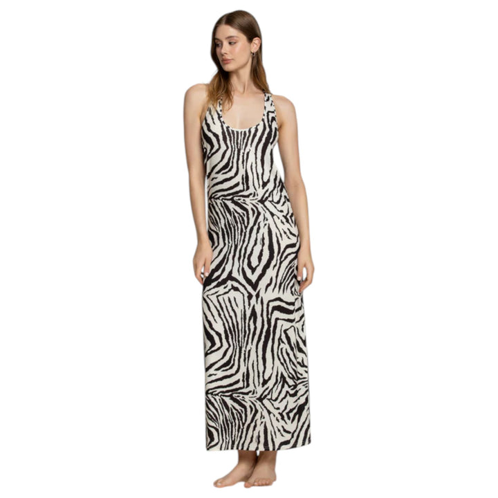 ZEBRA NIGHT LONG DRESS