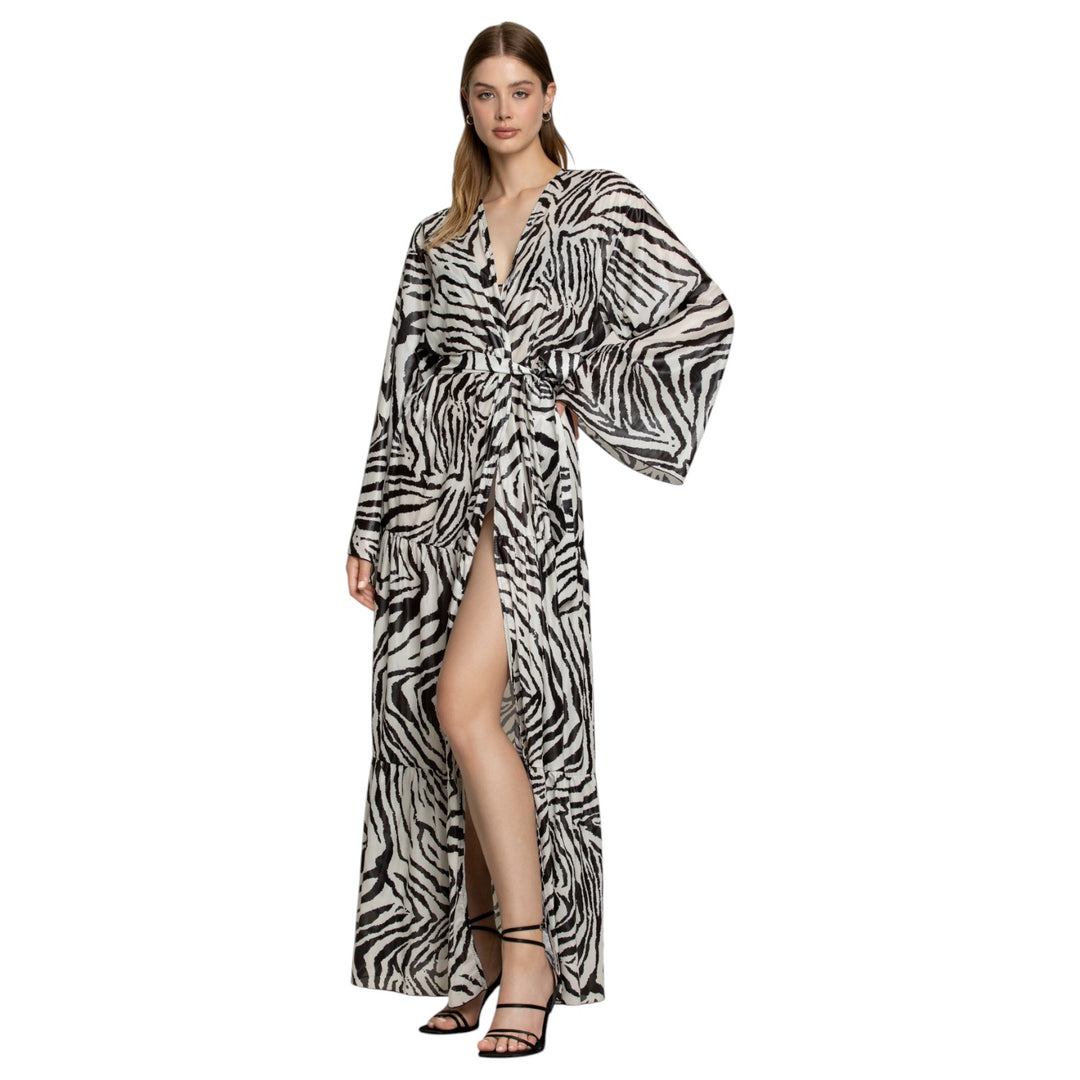 ZEBRA KIMONO WITH BELT