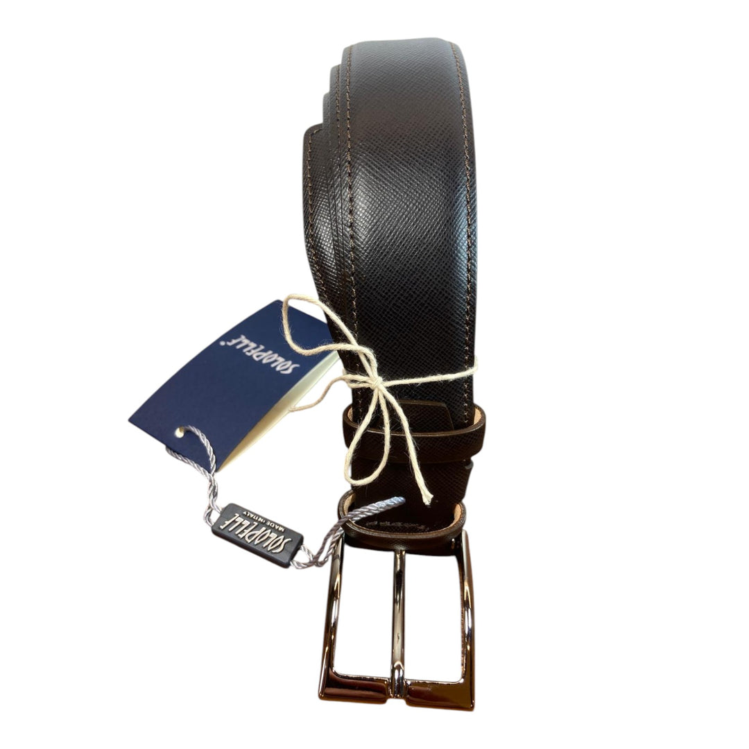 SAFFIANO GENUINE LEATHER BELT BROWN