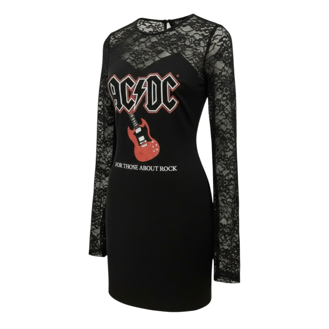 BLACK ACDC DRESS