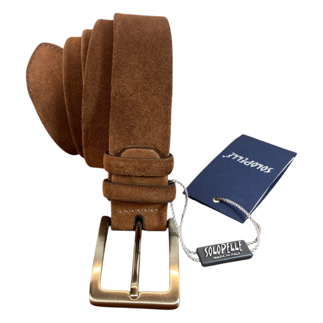 GENUINE BROWN SUEDE BELT