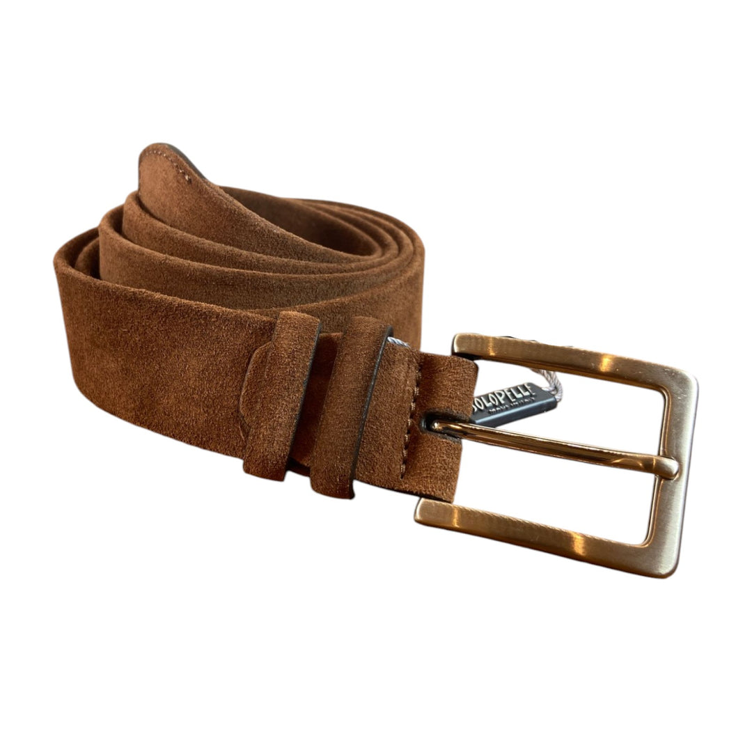 GENUINE BROWN SUEDE BELT
