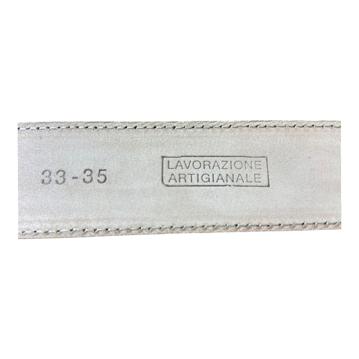 GENUINE BROWN STITCHED LEATHER BELT