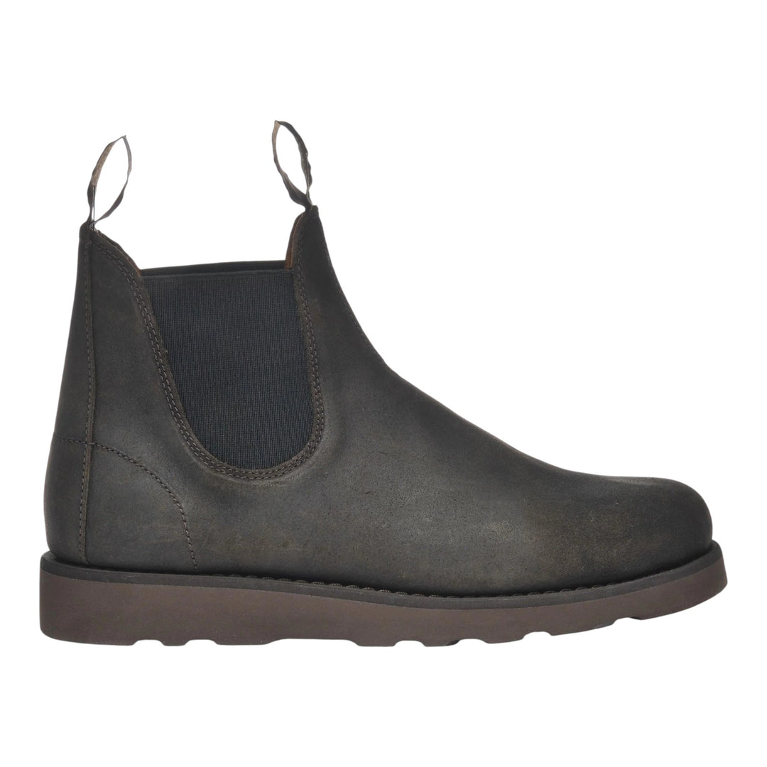 STIVALETTI SLIP ON PELLE SCAMOSCIATA MARRONE