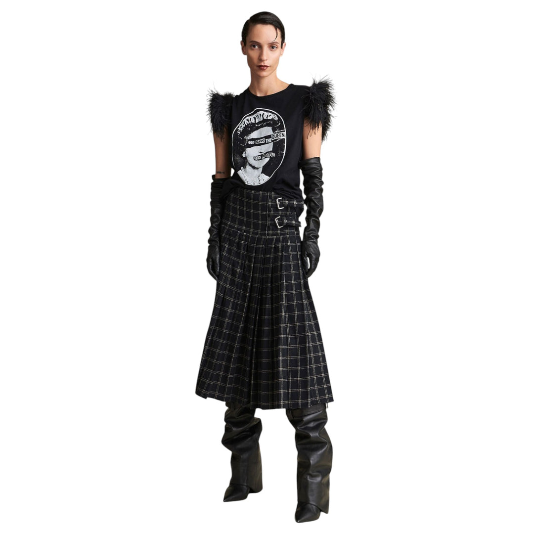 GWEN BLACK TARTAN SKIRT