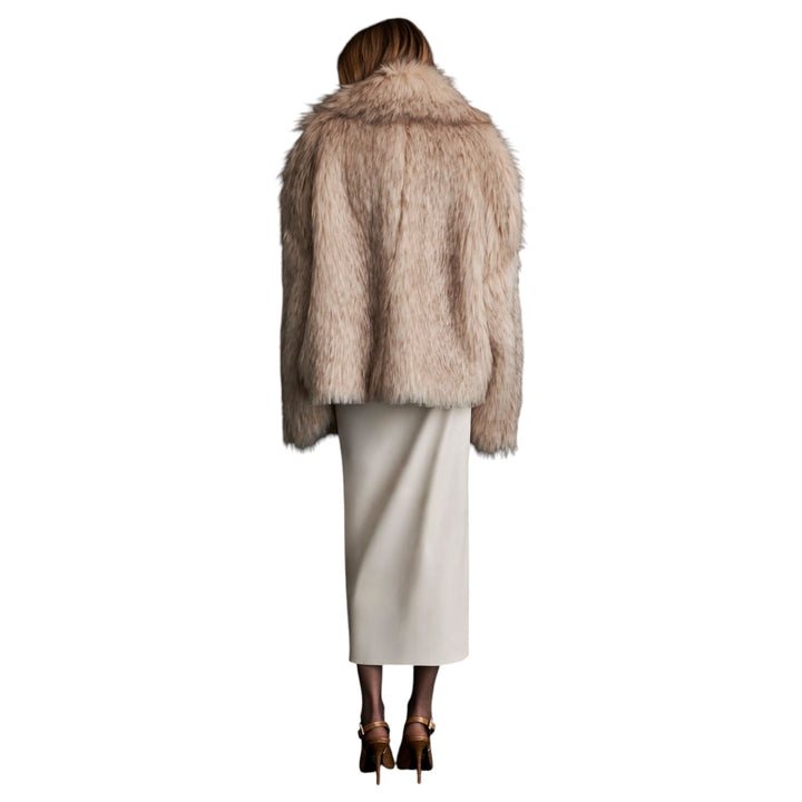 WHITE SERAPHINE ECO FUR COAT