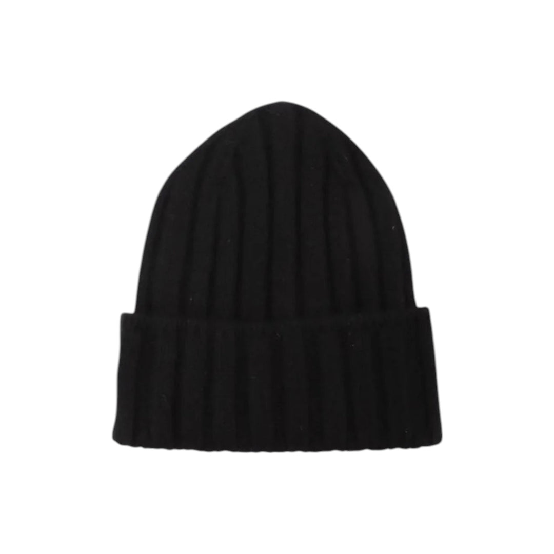 100% BLACK CASHMERE BALE HAT