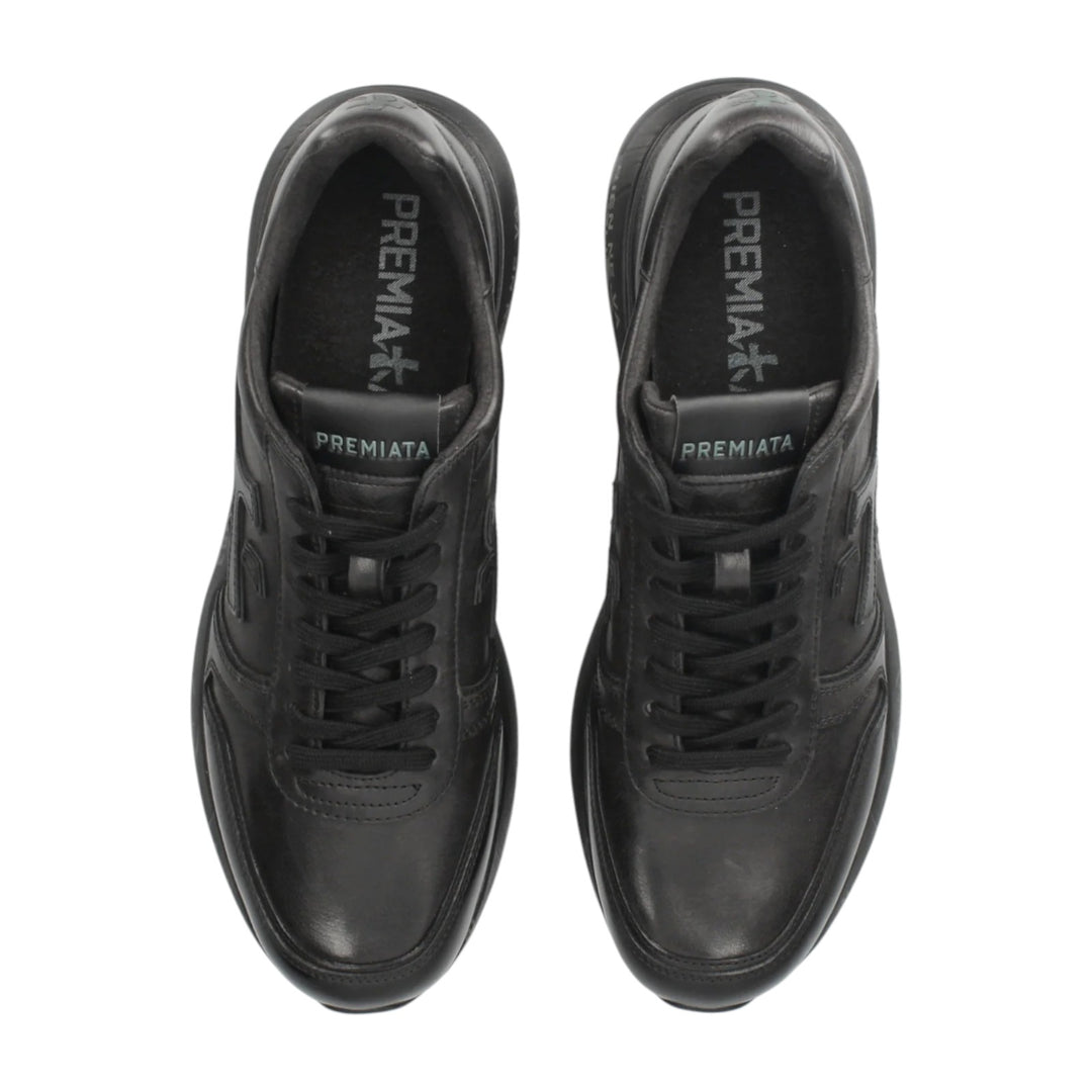 SNEAKERS MICK LEATHER BLACK 1453N