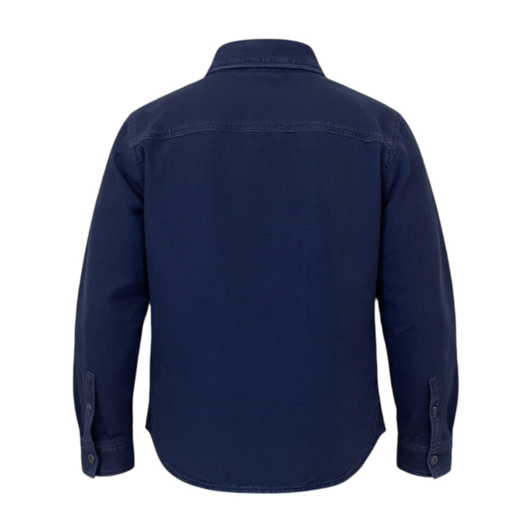 CAMICIA MOLESKINE TRAPUNTATA BLU