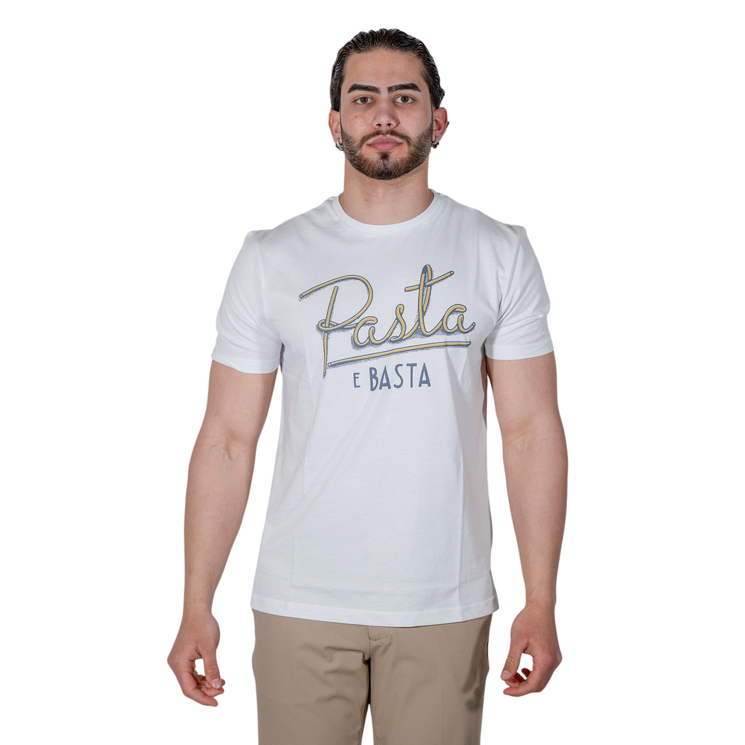 YELLOW PASTA PRINT T-SHIRT