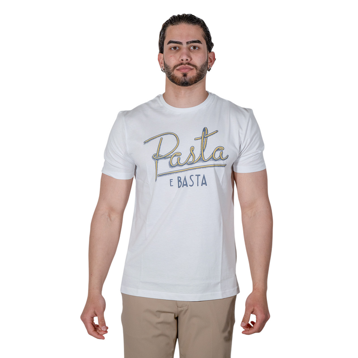 YELLOW PASTA PRINT T-SHIRT