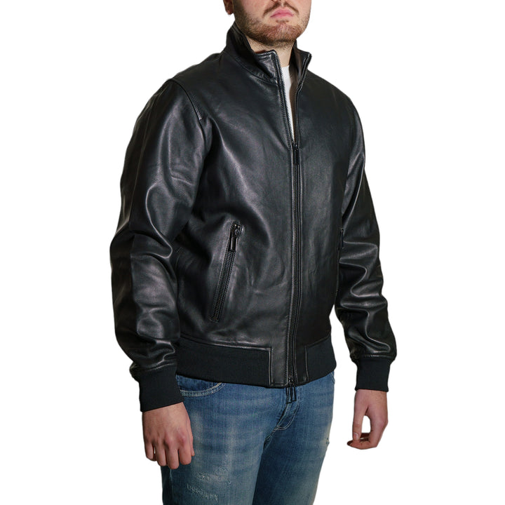 immagine-2-schott-bomber-in-pelle-vitello-nero-giacca-lc1001-black