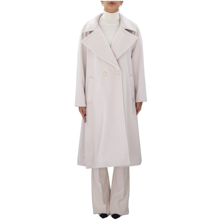 Cappotto Doppiopetto Oversize Bianco