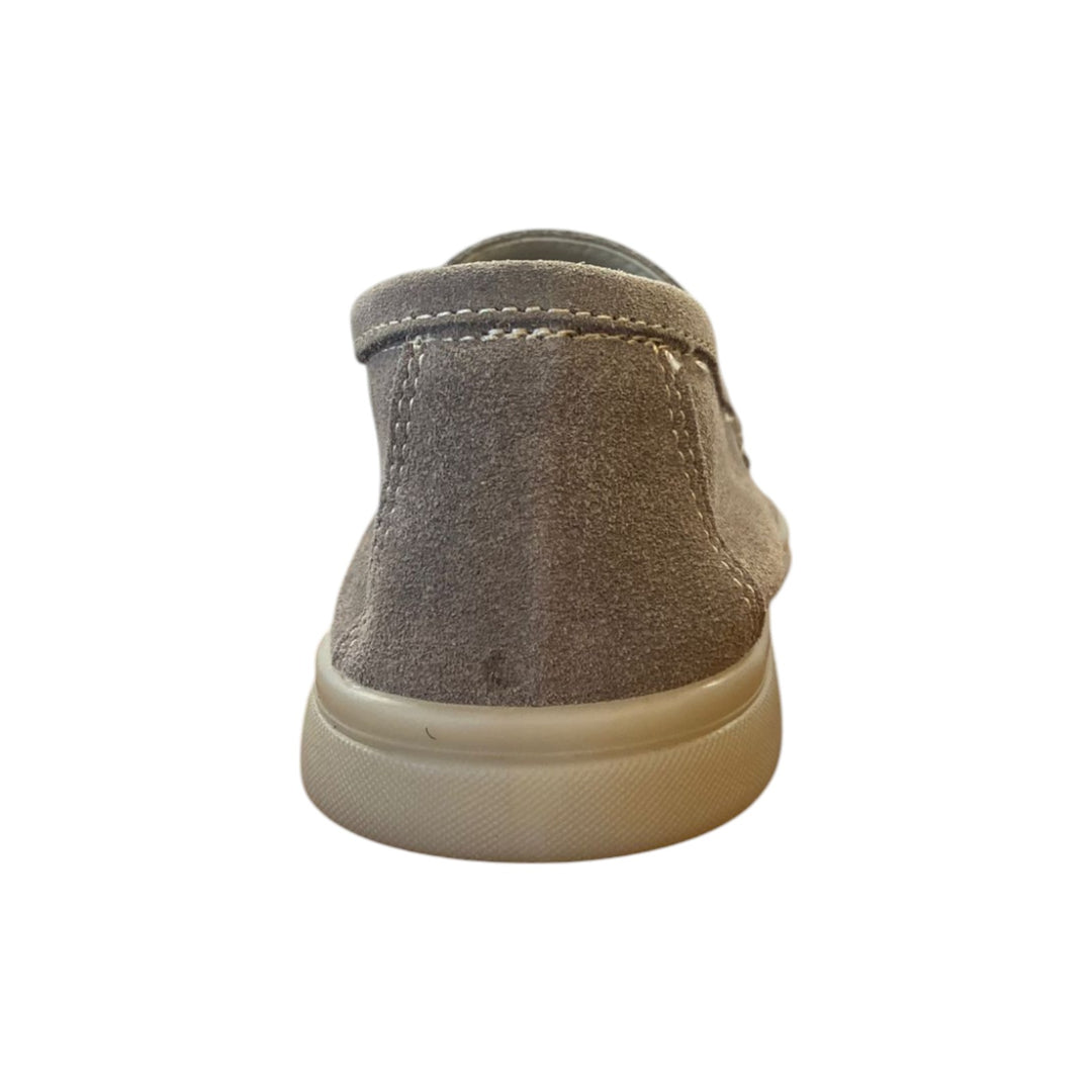 Mocassino Suola Gomma Pelle Scamosciata Tortora