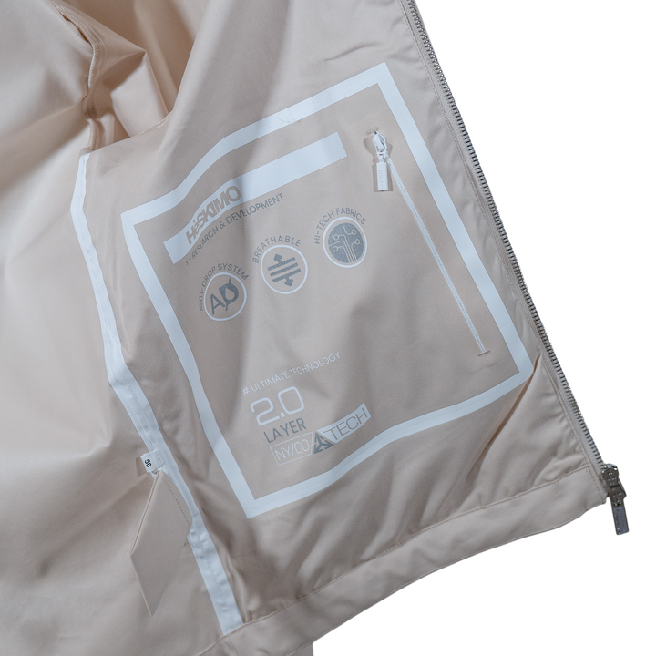 Giacca L/P Zip Cotone Tecnico Beige