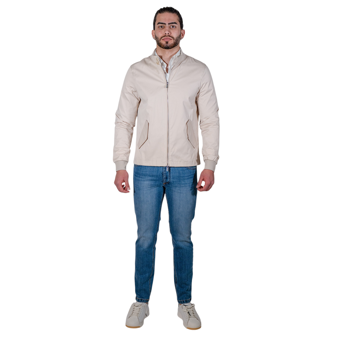 Giacca L/P Zip Cotone Tecnico Beige