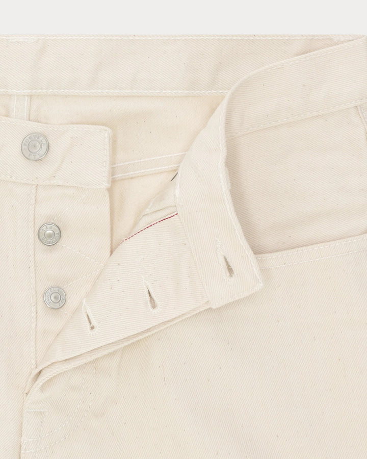 965 John Japan Denim Cimosato 5 Tasche Regular Fit Ecrù - L33''