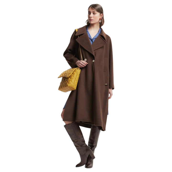 Cappotto Doppiopetto Oversize Marrone