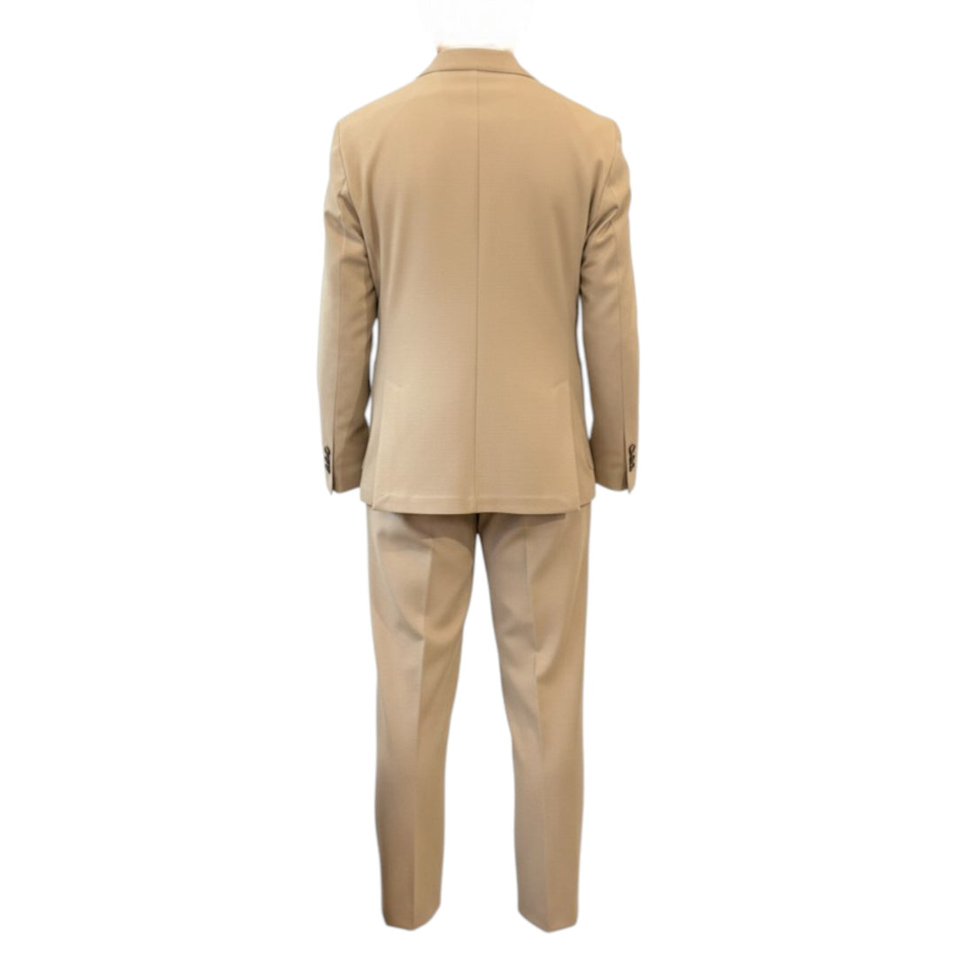Anzug mit Waffelstruktur Comfort Fit Beige