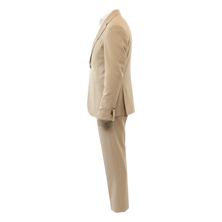 Anzug mit Waffelstruktur Comfort Fit Beige