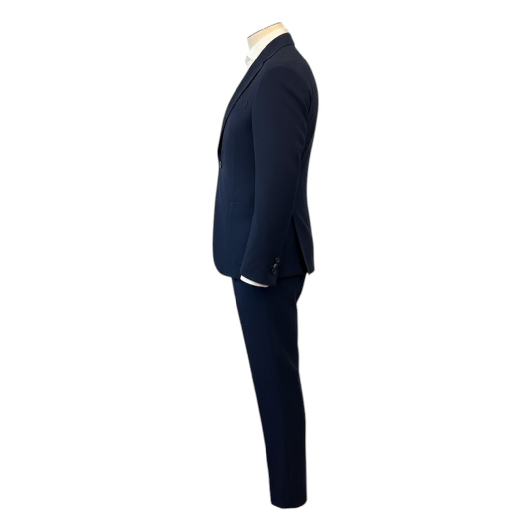 Anzug mit Waffelstruktur Comfort Fit Blau