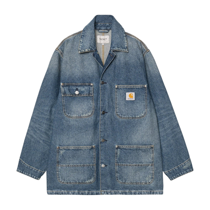 ADEN CHORE COAT BLUE GRIND WASH