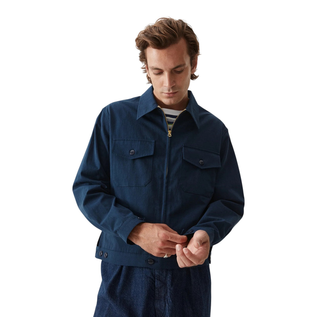 Albert Giacca in Cotone Blue