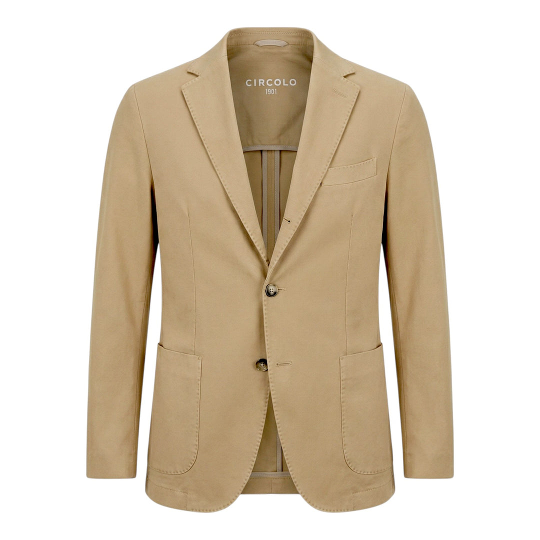 Blazer Premium Piquet in Cotone Beige