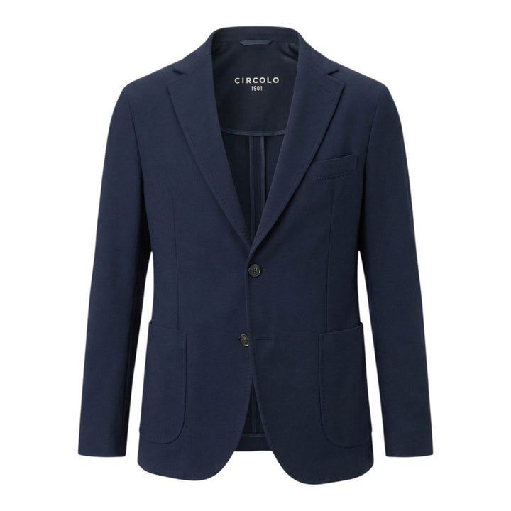 Blazer Stretch Jersey Blu Navy