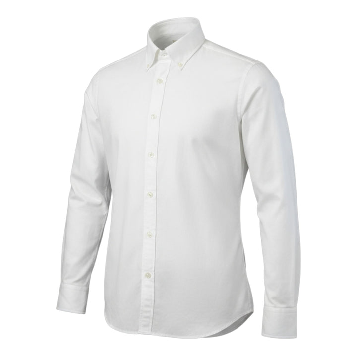 WHITE BUTTON-DOWN OXFORD SHIRT