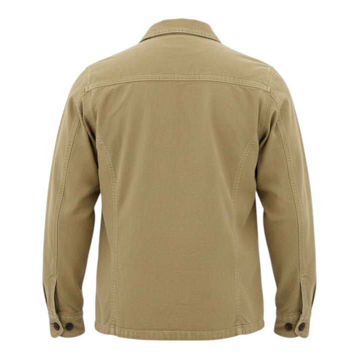 Camicia Over Manica Lunga Acadia Misto Lino Moka