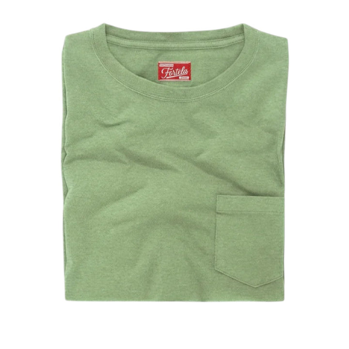 Tubejp T-Shirt mit Brusttasche aus Baumwolle Lobster Sage Grün