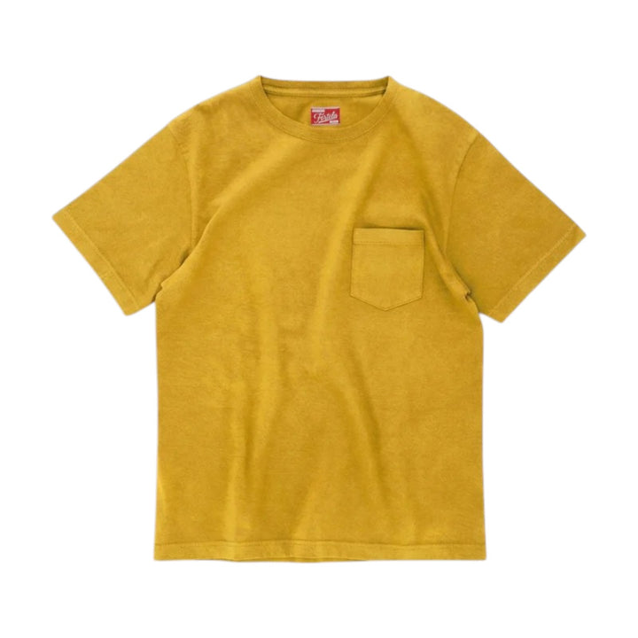 Teepocket  T-Shirt mit Brusttasche aus Baumwolle Mustard Gelb
