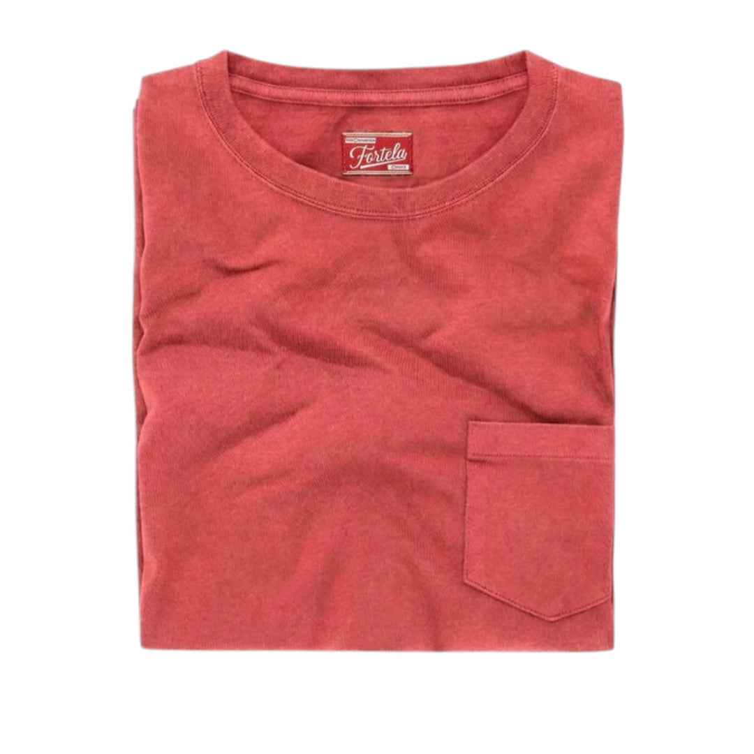 Teepocket T-Shirt mit Brusttasche aus Baumwolle Lobster Corallo