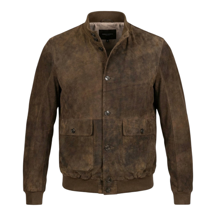 Jacke Modell Valstar aus echtem Wildleder in Tabak