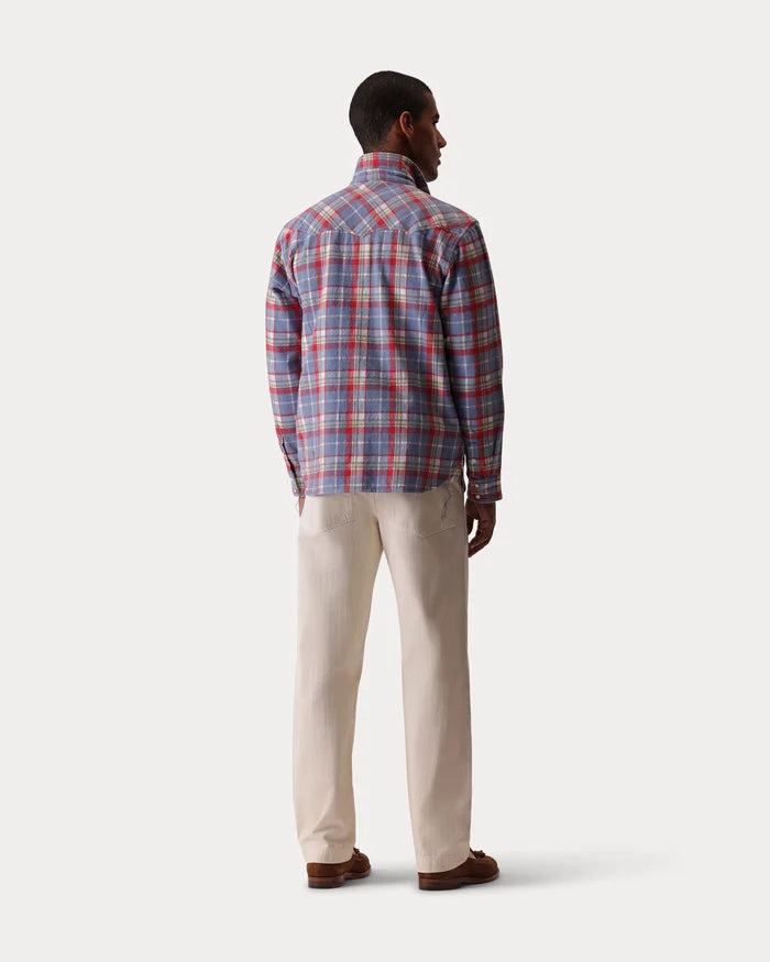 JOSH CAMICIA TEXANA COTONE A QUADRI RED/GREY
