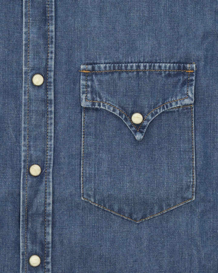 NTEX WESTERN-DENIM-HEMD STONE WASH