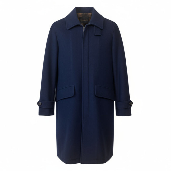 BLAUER REISSVERSCHLUSSMANTEL