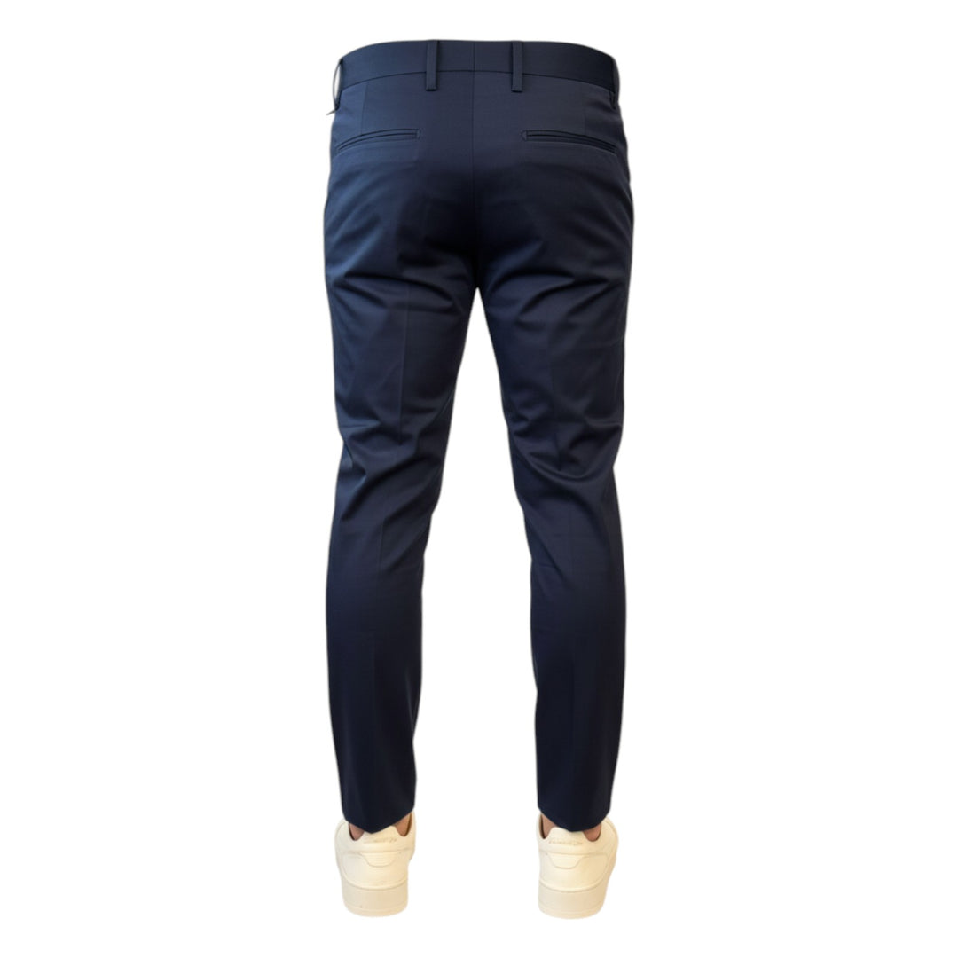 Slim Fit Hose mit American Pockets Kurz Navyblau