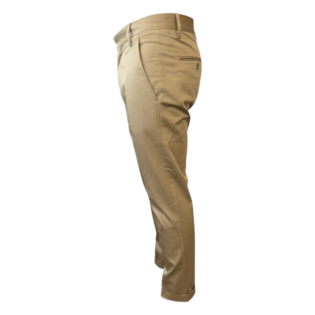 Slim Fit Hose mit amerikanischen Taschen Kurz Havana