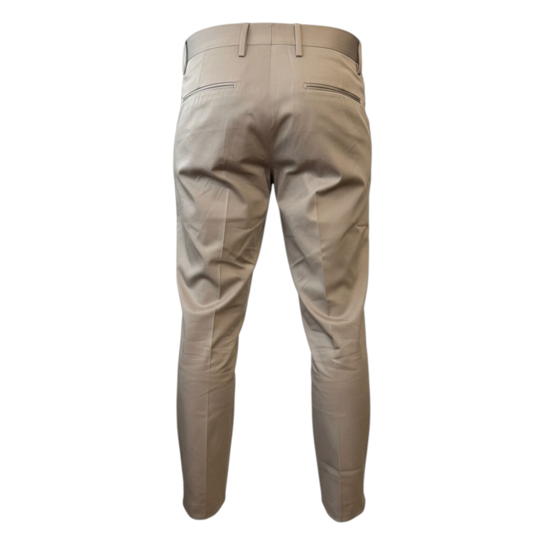 Slim Hose mit America-Taschen, Kurz, Taupe