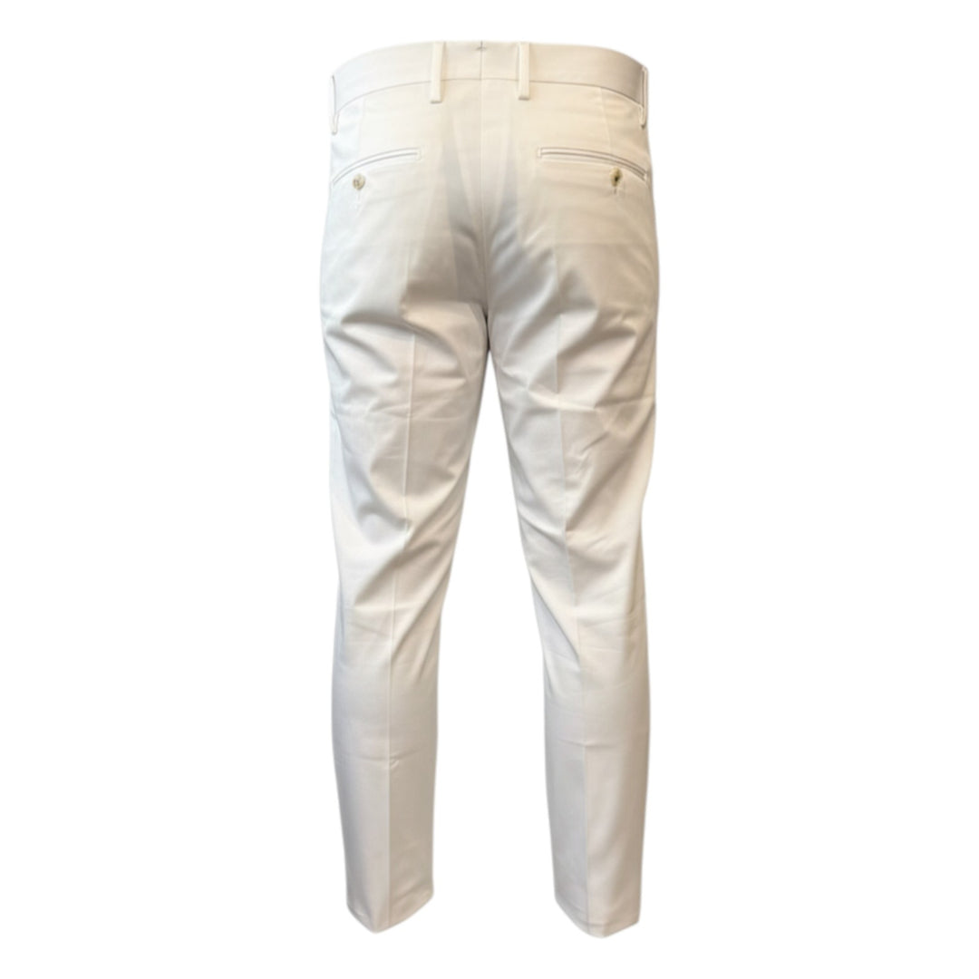 Hose mit amerikanischen Taschen Slim Corto Off White