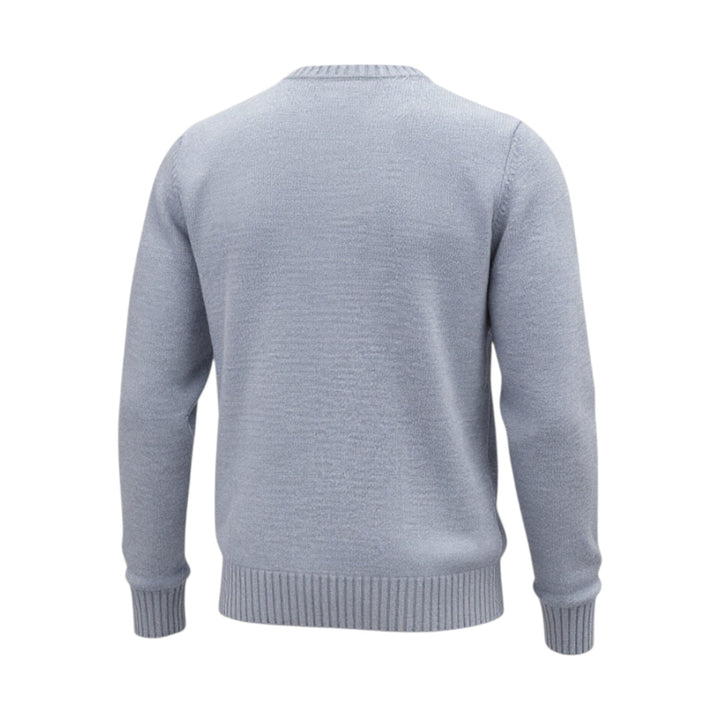 LIGHT BLUE CREW NECK WOOL SWEATER