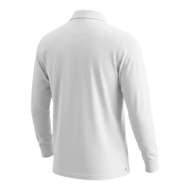 Langarm-Polo York Jersey White
