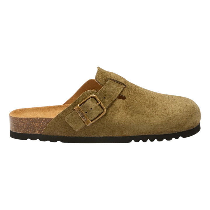 WILDLEDER-SANDALEN OLIVIER KHAKI