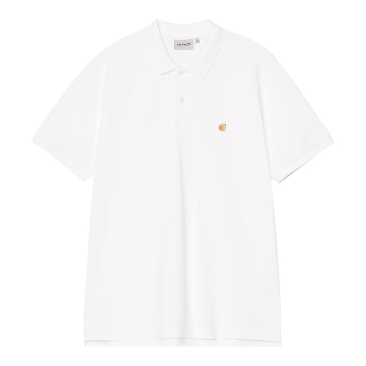 S/S Chase Piqué Polo Weiß/Gold
