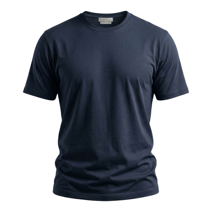 T-Shirt Girocollo Jersey Confort Blu Scuro