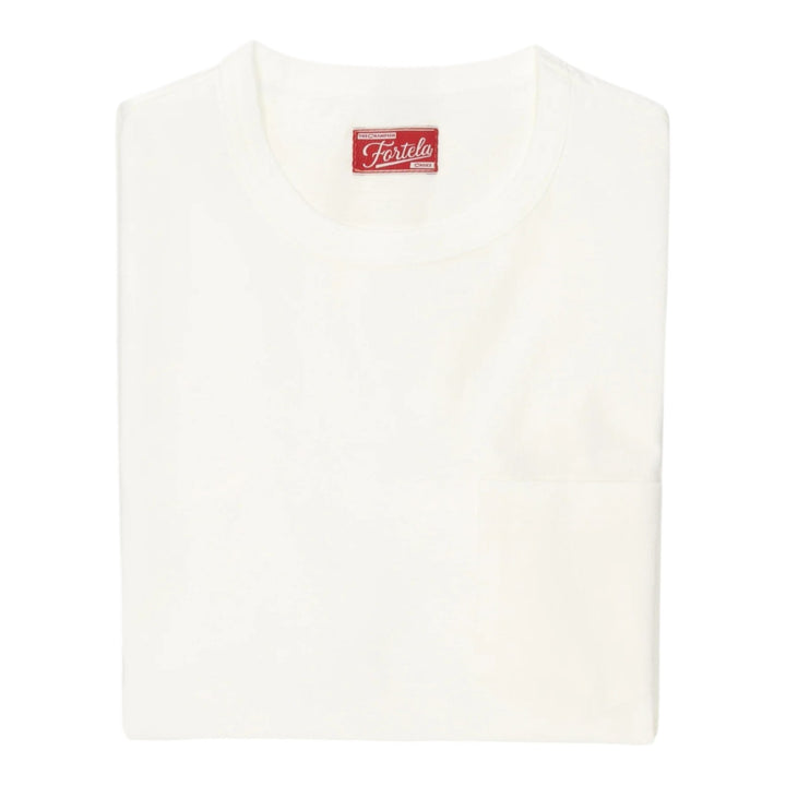 Tubejp T-Shirt con Taschino in Cotone White