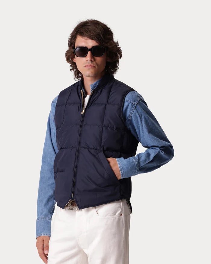 VEST1 WESTE AUS NYLON BLAU